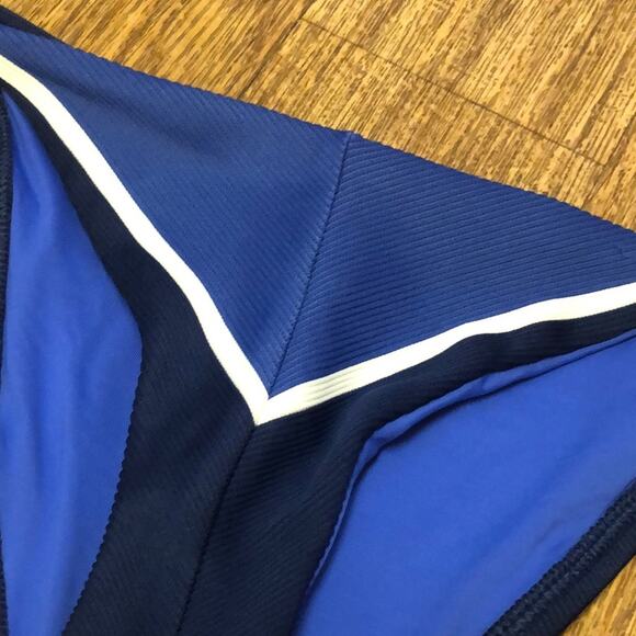 Vitamin A Natalie Miter Blue Stripe Side Tie Swim Bikini Bottom Size Small / 6 - Picture 7 of 9
